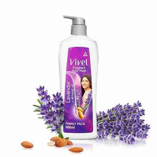 Vivel Body Wash, Lavender & Almond Oil Shower Gel Creme, Fragrant & Moisturising, For soft and smooth skin, High Foaming Formula, 500 ml Pump