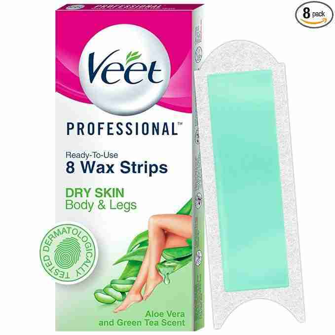 Veet Half Body Waxing Kit for Dry Skin - 8 Strips,For women