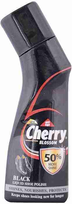 Cherry Blossom Liquid Shoe Polish – Black, 75ml Bottle