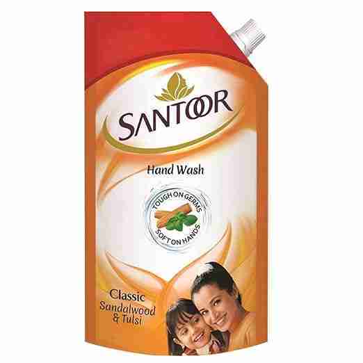 Santoor Gentle Handwash - Classic, 750ml (Sandalwood & Tulsi)