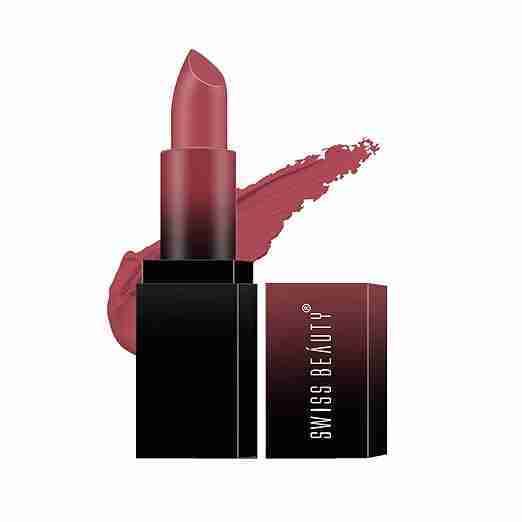 Swiss Beauty Hd Matte Pigmented Smudge Proof Lipstick | Creamy Matte Long Stay Lipstick | Peach Day, 3.4g