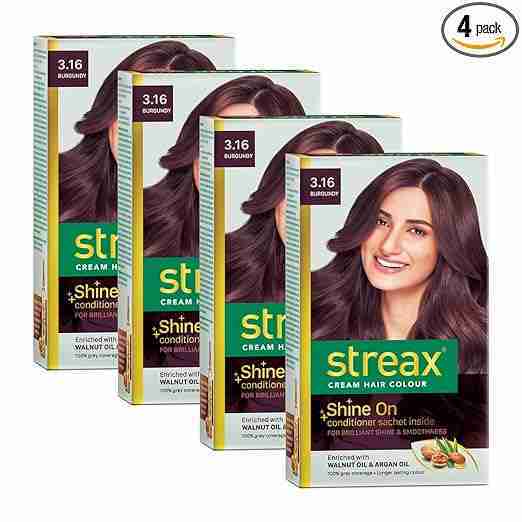 Streax Cream Hair Color for Unisex, 60ml - 3.16 Burgundy